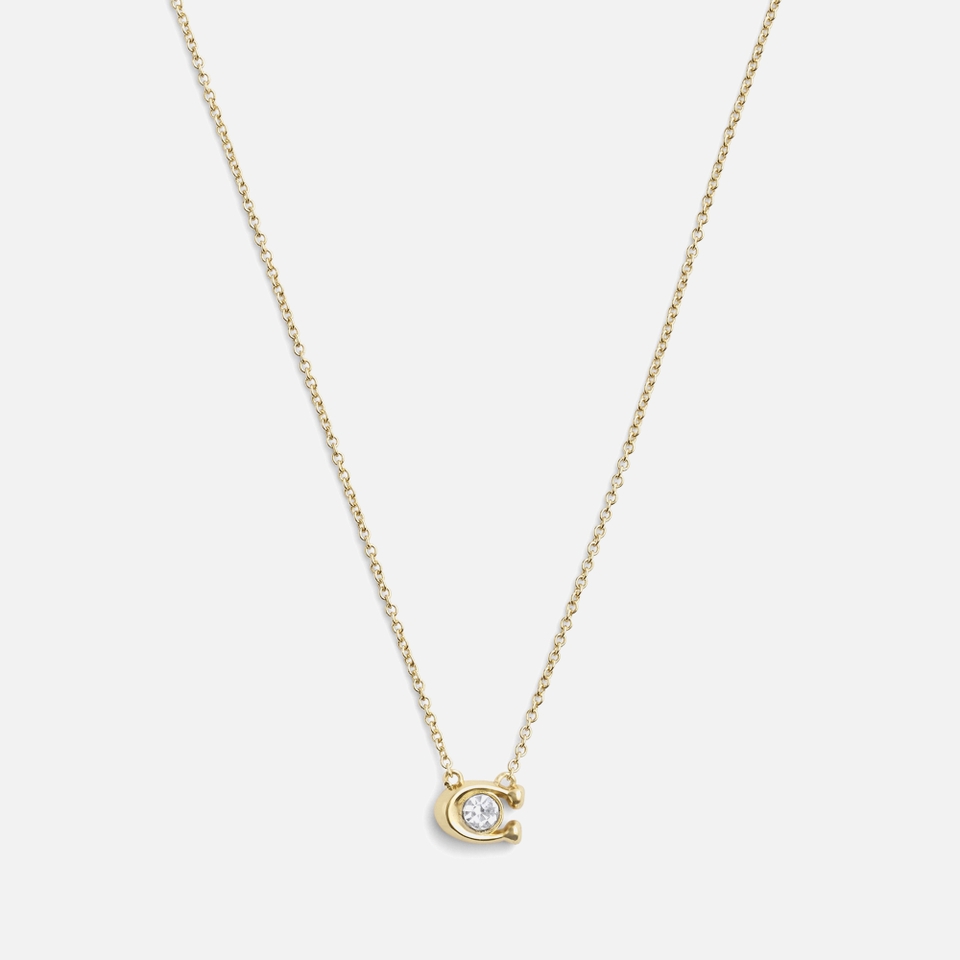Coach C Gold-Tone Pendant Necklace