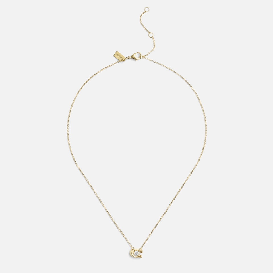 Coach C Gold-Tone Pendant Necklace