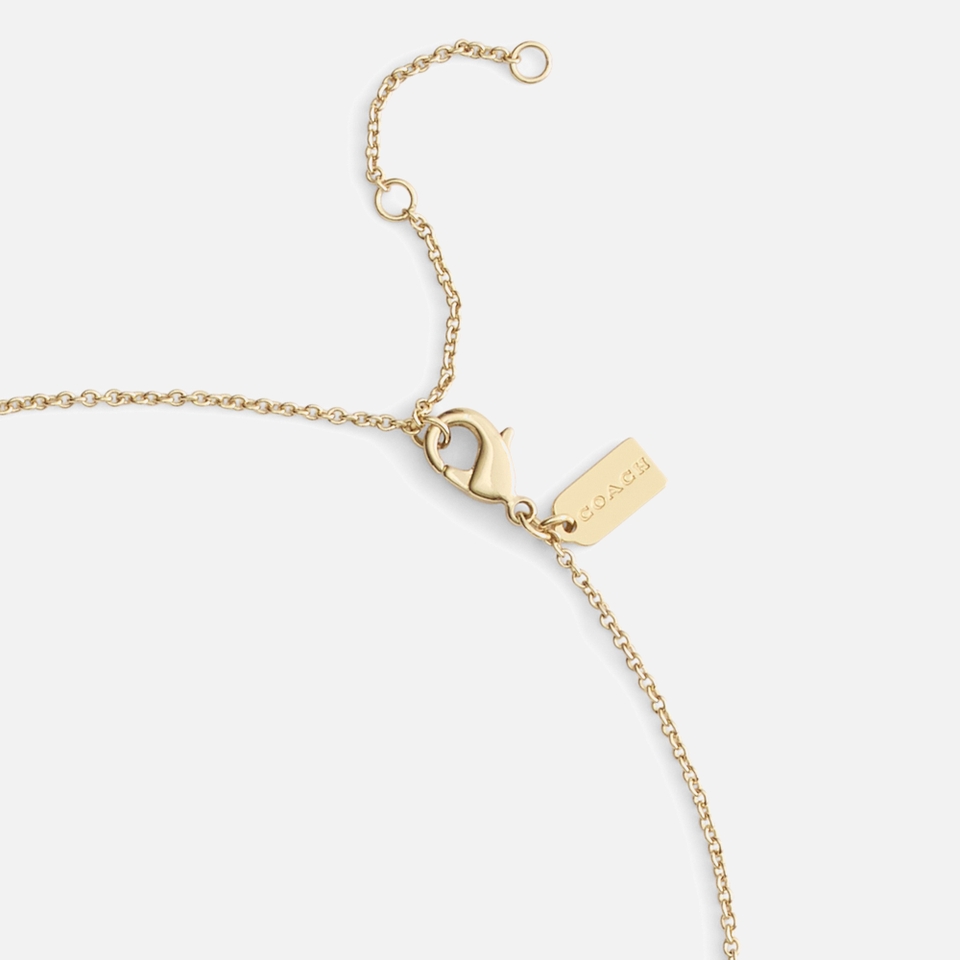 Coach Signature Pavé C Strand Gold-Toned Necklace