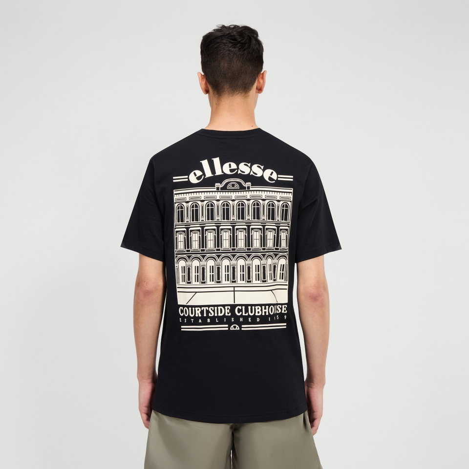 Courtside Club T-Shirt für Herren Schwarz