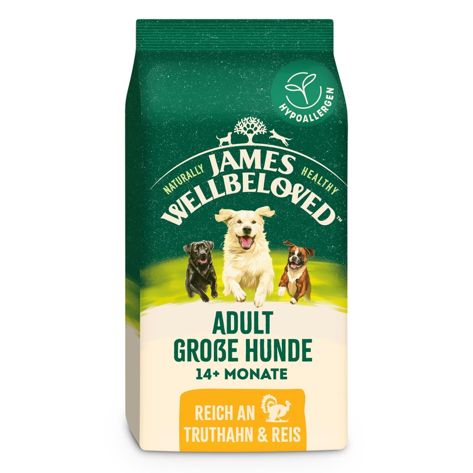 Adult Hund Trocken reich an Truthahn & Reis für große Hunde 10kg
