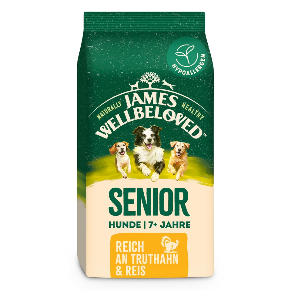 Senior Hund Trocken reich an Truthahn & Reis