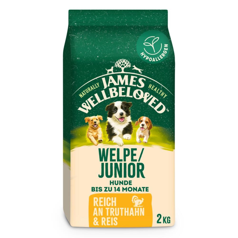 Welpe/Junior Hund Trocken reich an Truthahn & Reis