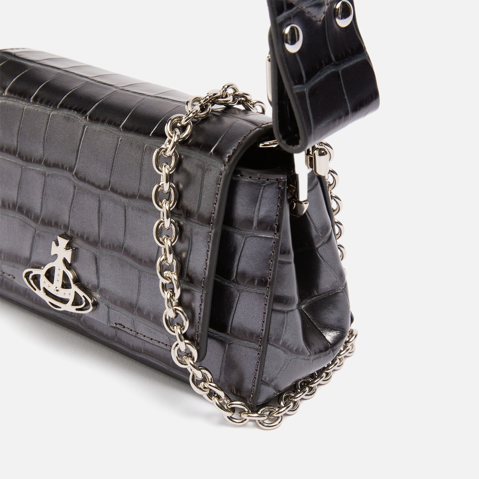 Vivienne Westwood Hazel Leather Croc-Effect Handbag
