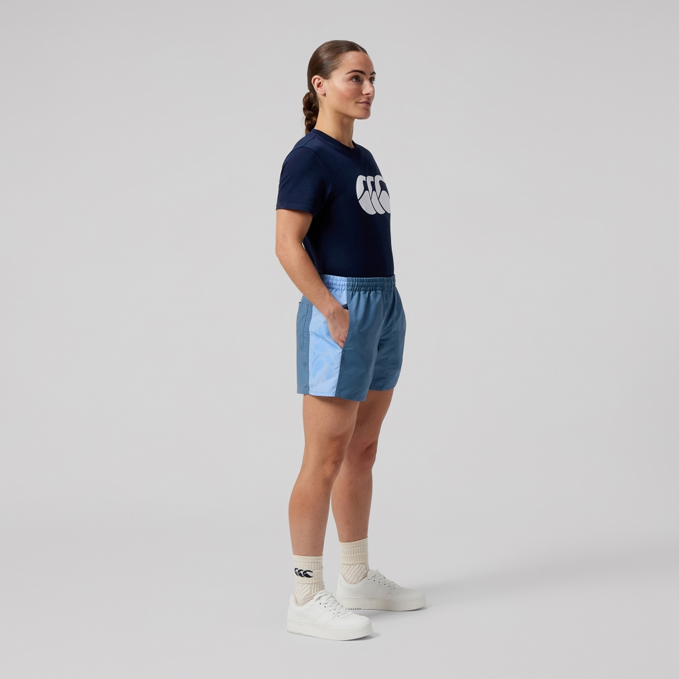 WOMENS FUNDAMENTAL PANEL TACTIC SHORT BLUE