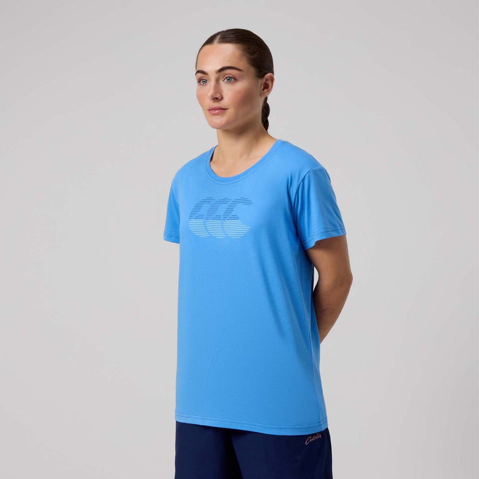 WOMENS FUNDAMENTAL T-SHIRT BLUE