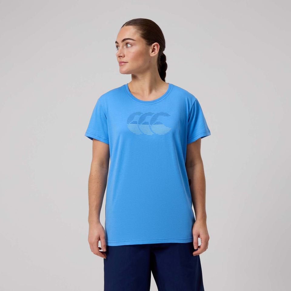 WOMENS FUNDAMENTAL T-SHIRT BLUE