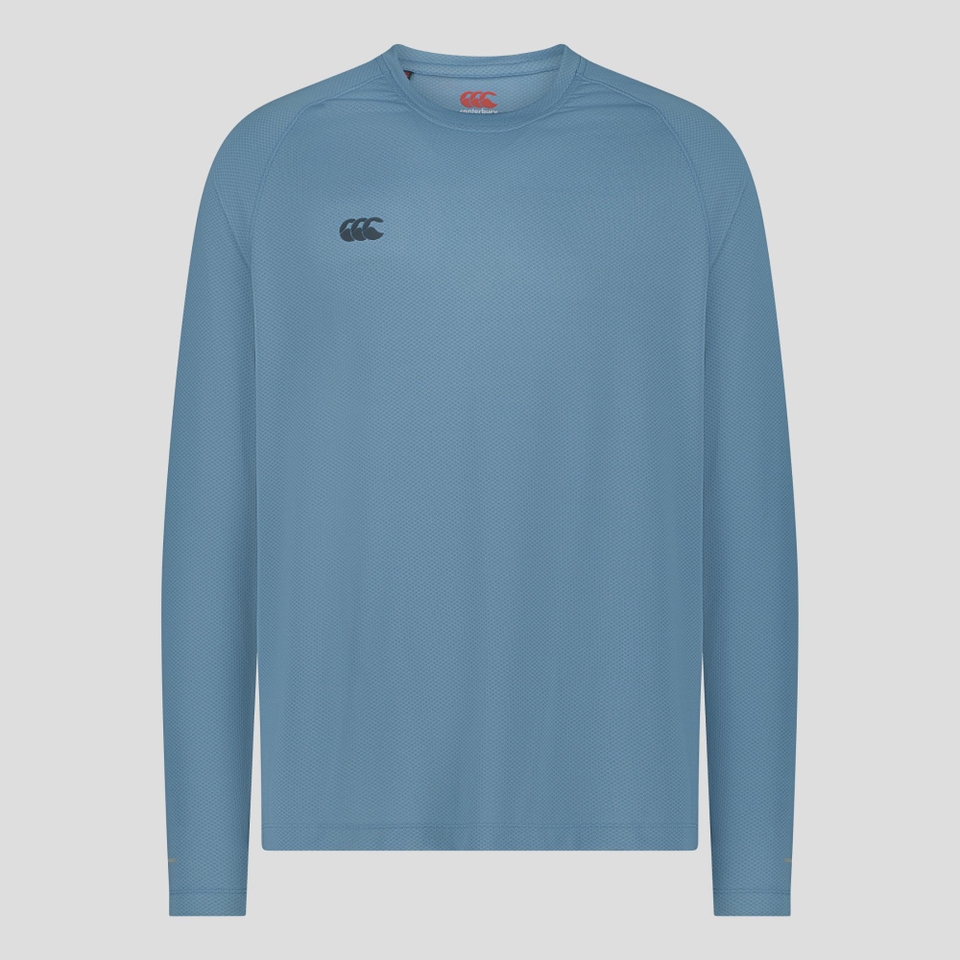 MENS TEMPO+ LONG SLEEVE TRAINING T-SHIRT BLUE