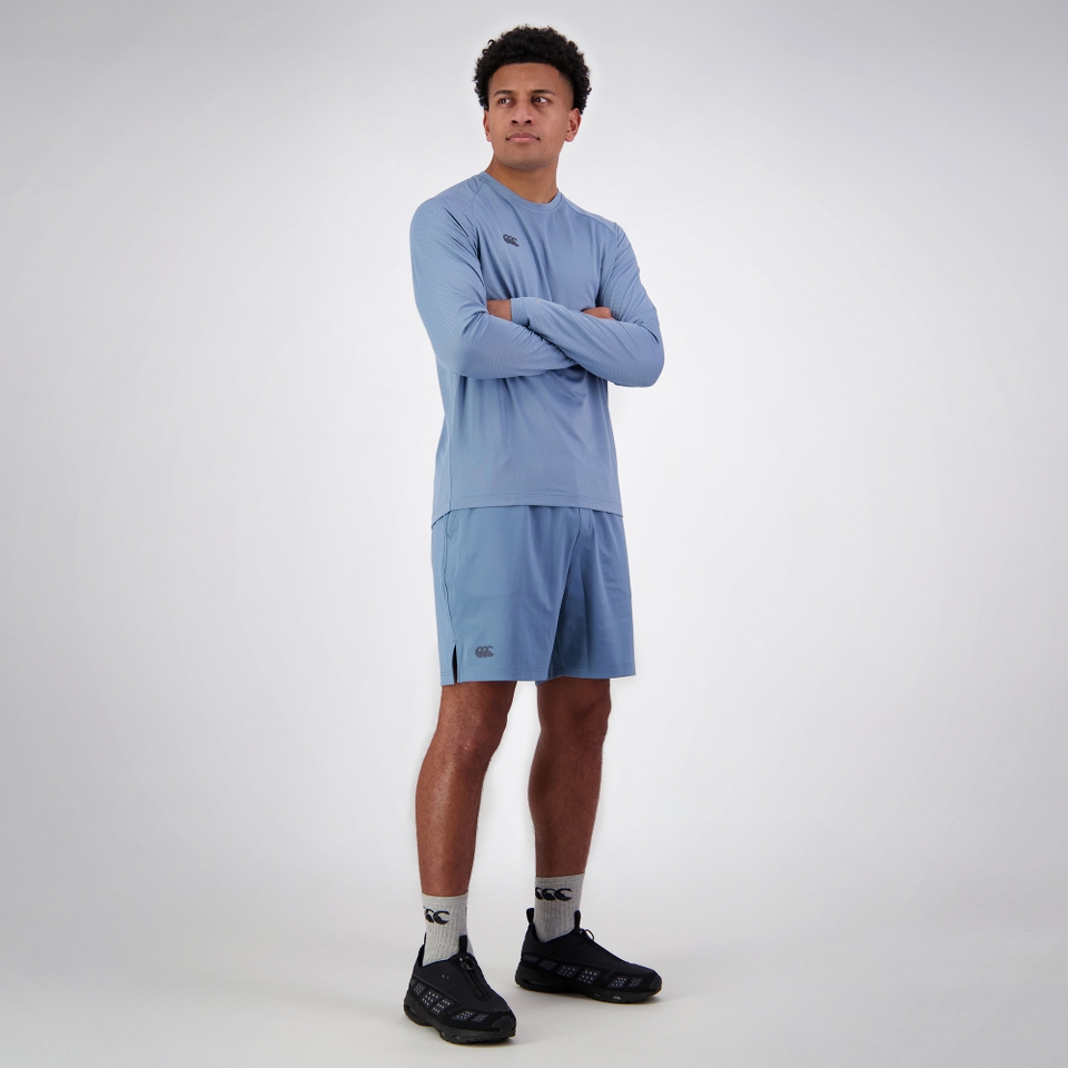 MENS TEMPO+ LONG SLEEVE TRAINING T-SHIRT BLUE