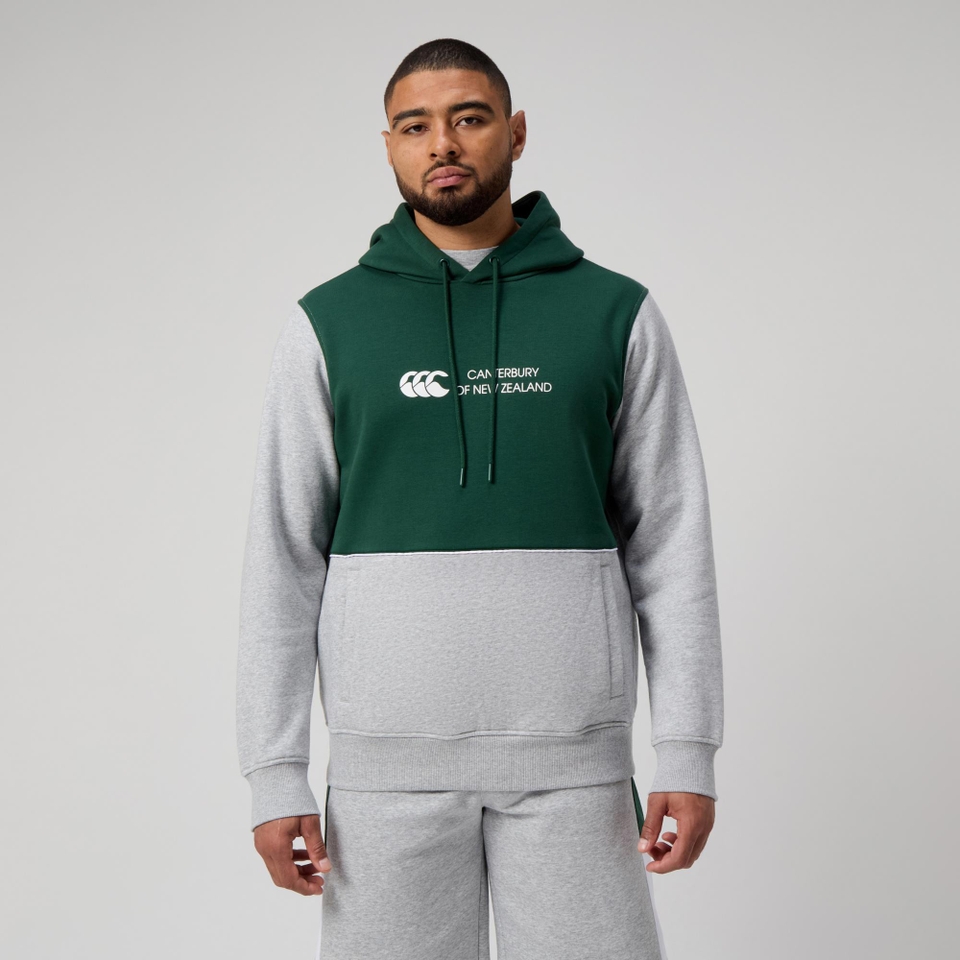 MENS LEGENDS PANEL HOODIE GREEN