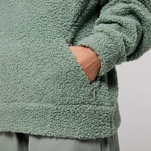 WOMENS SCENE-SET QUARTER ZIP GREEN