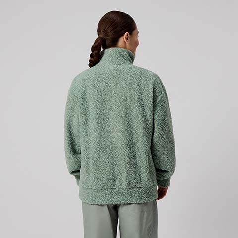 WOMENS SCENE-SET QUARTER ZIP GREEN