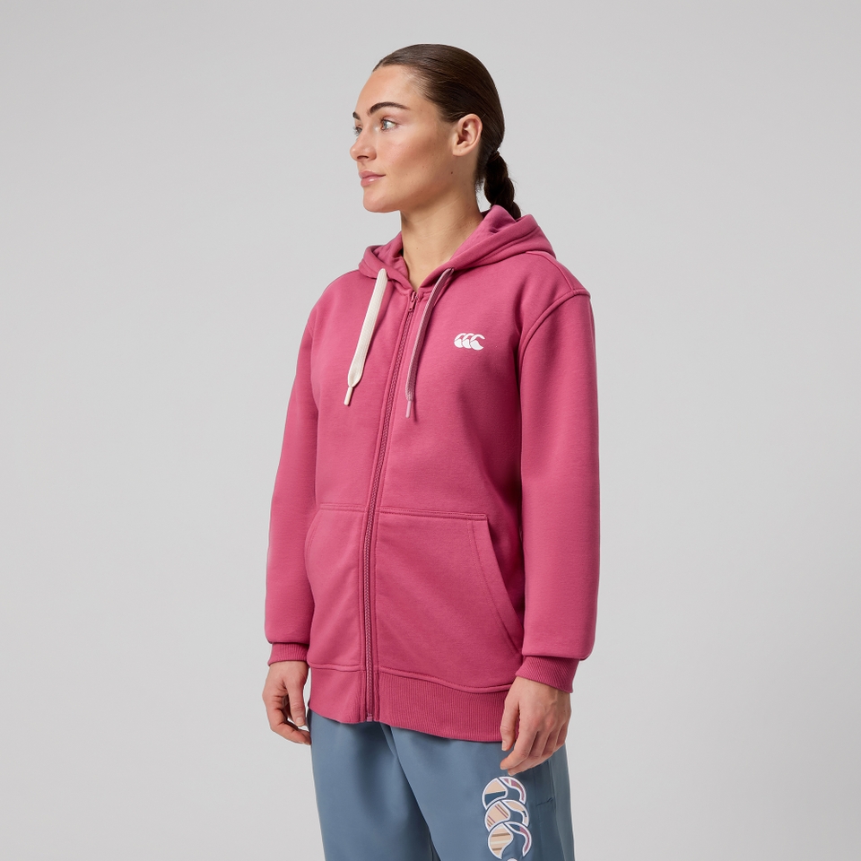 WOMENS UGLIES FULL ZIP HOODIE PINK