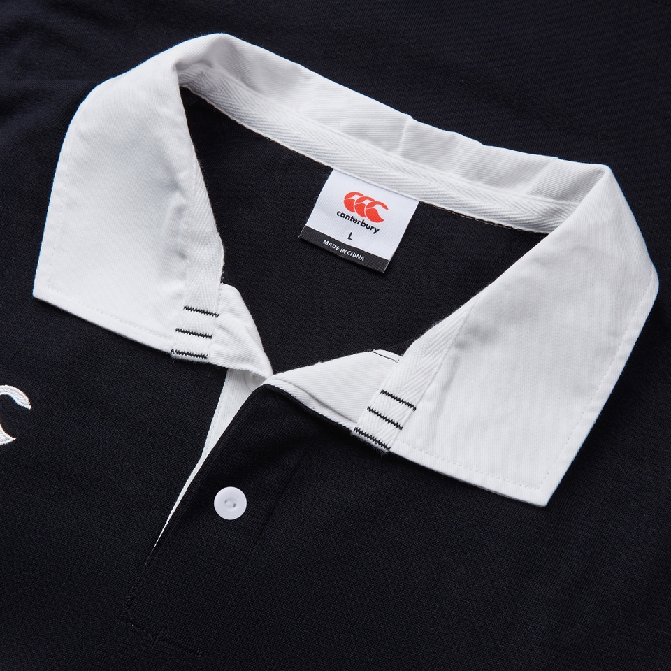 MENS SOLID DYE RUGBY BLACK
