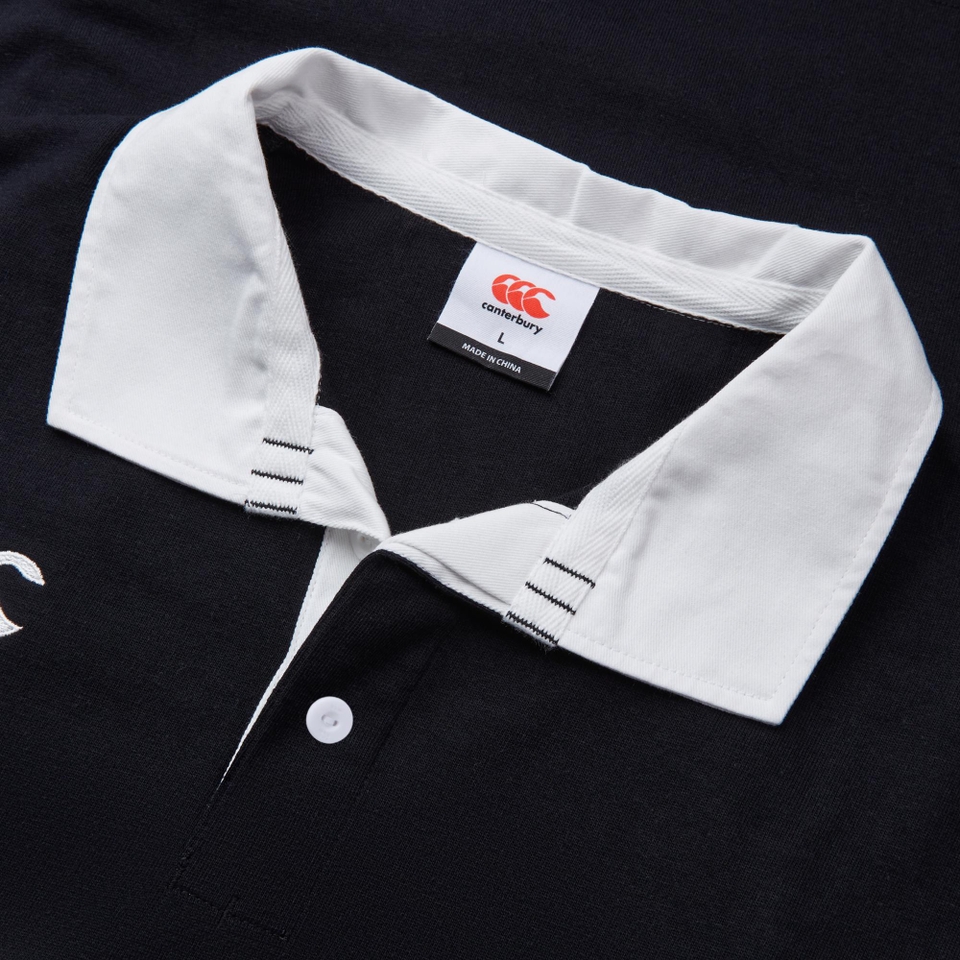 MENS SOLID DYE RUGBY BLACK