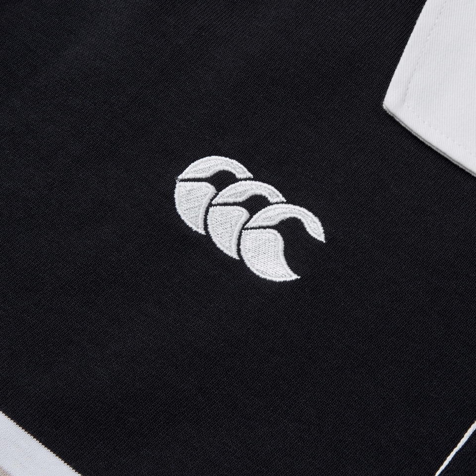 MENS YARN DYE RUGBY BLACK