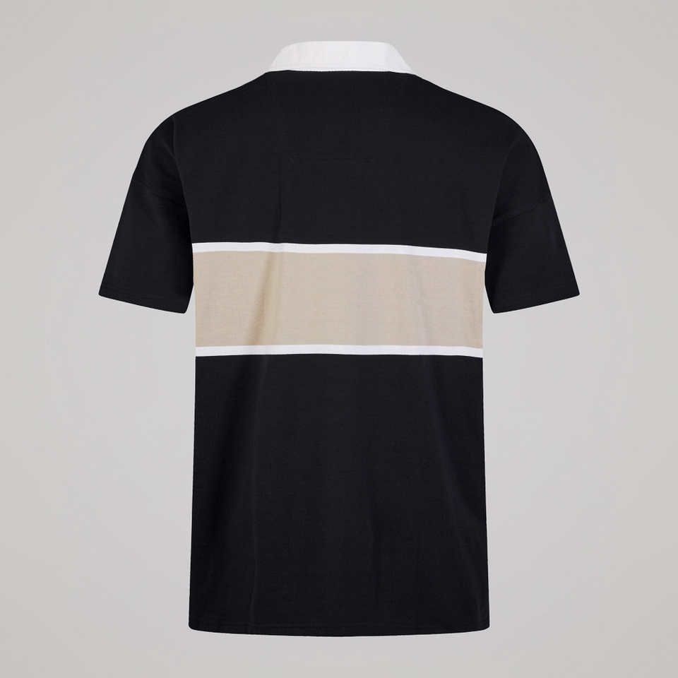 MENS YARN DYE RUGBY BLACK