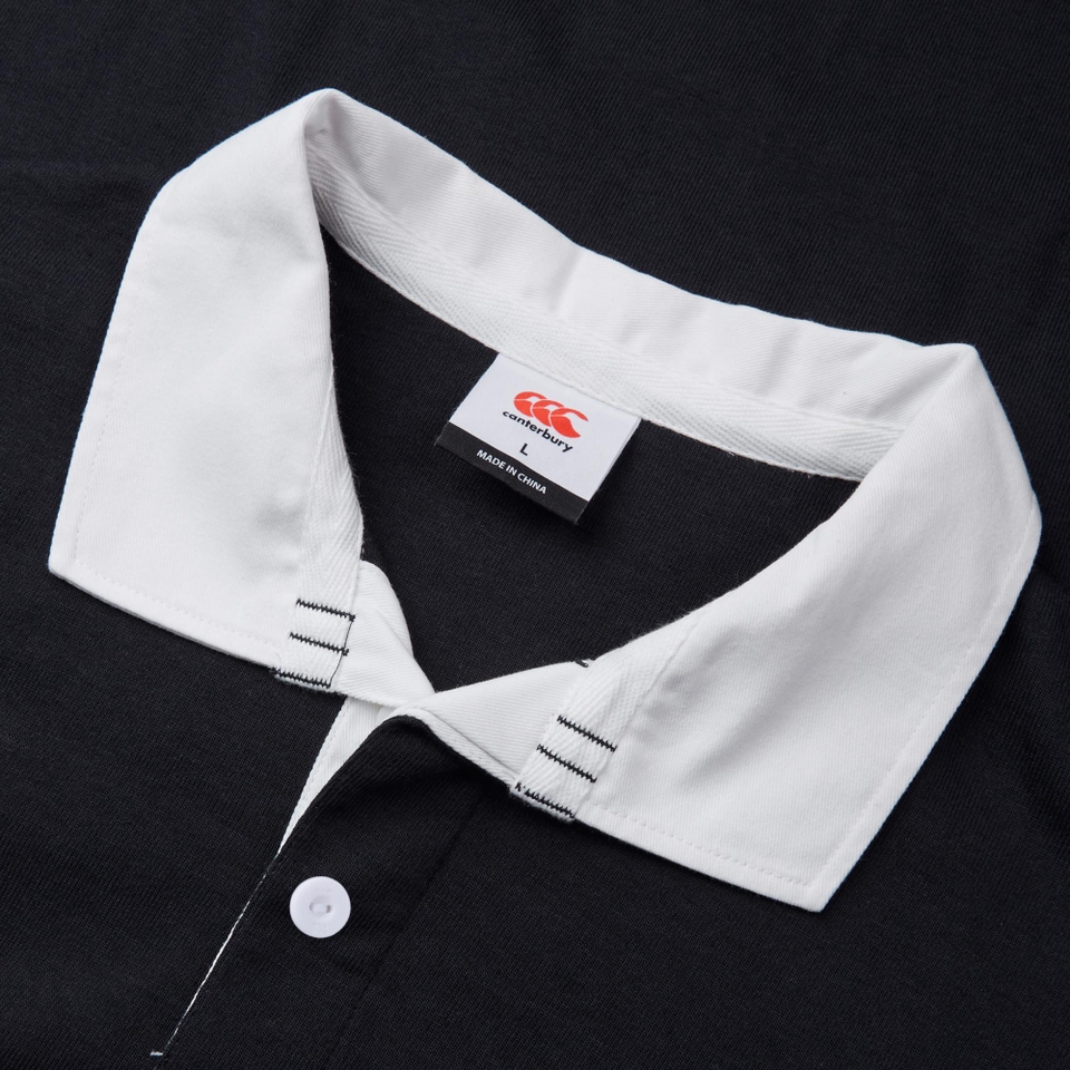 MENS YARN DYE RUGBY BLACK