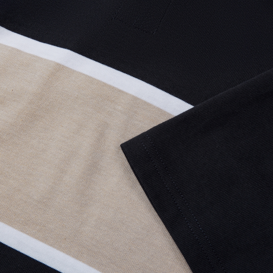 MENS YARN DYE RUGBY BLACK