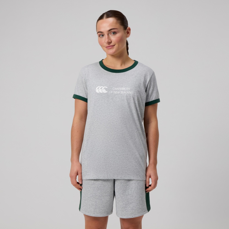 WOMENS LEGENDS RINGER T-SHIRT GREY