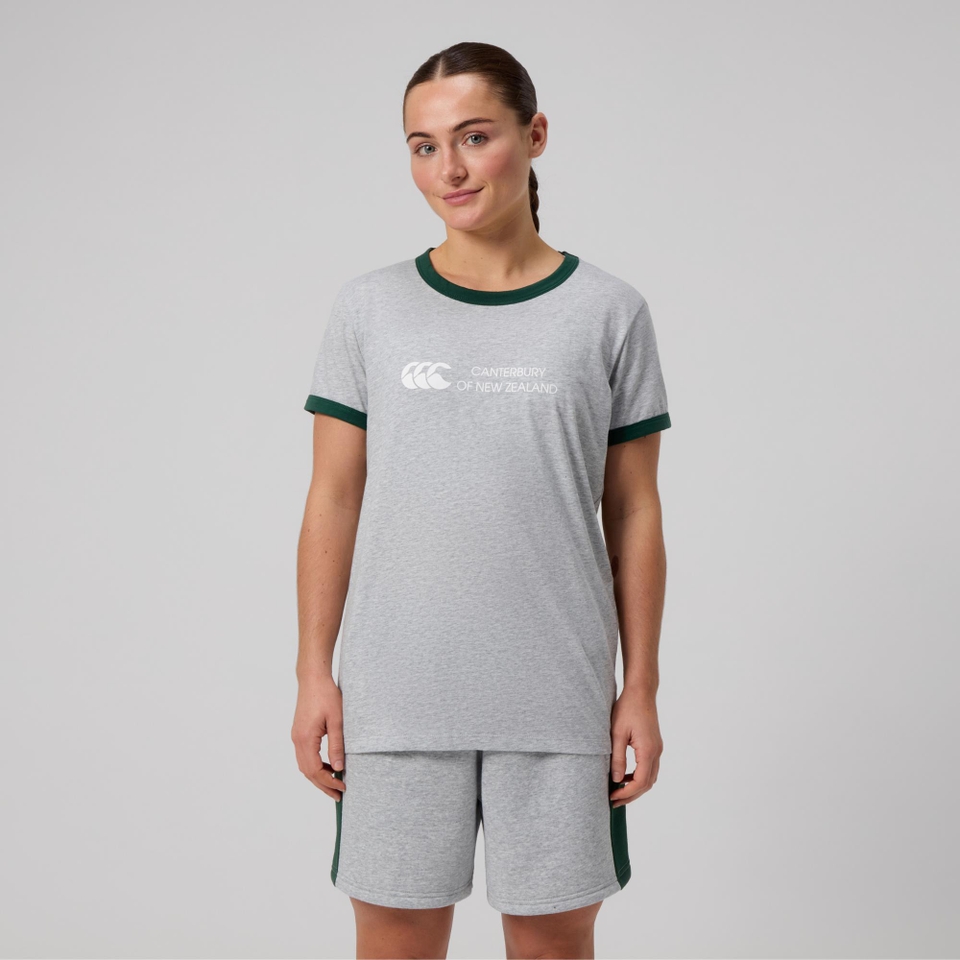 WOMENS LEGENDS RINGER T-SHIRT GREY
