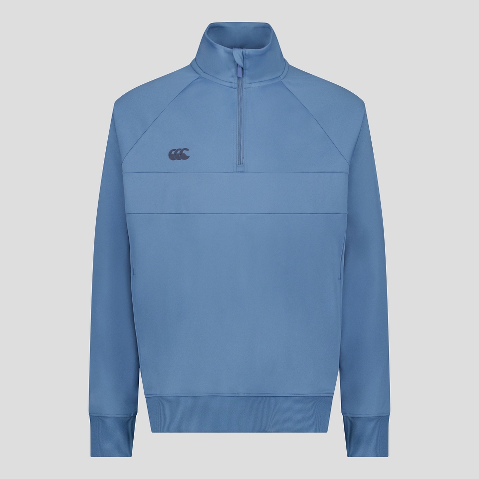 MENS TEMPO+ QUARTER ZIP SWEATER BLUE