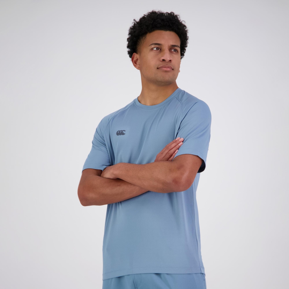 MENS TEMPO+ TRAINING T-SHIRT BLUE