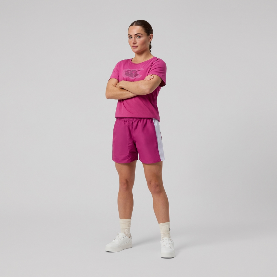 WOMENS FUNDAMENTAL PANEL TACTIC SHORT PINK - 6