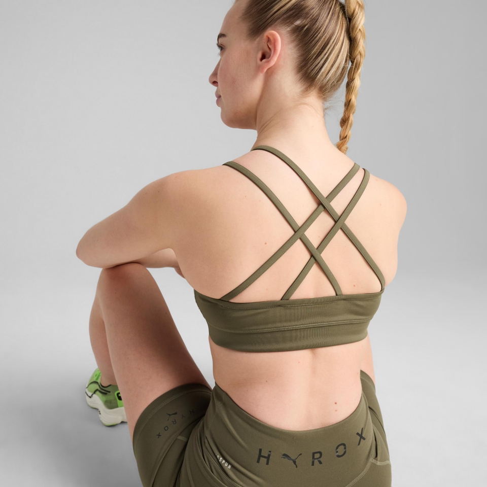 W PUMA x HYROX MOVE STRAPPY BRA - Green