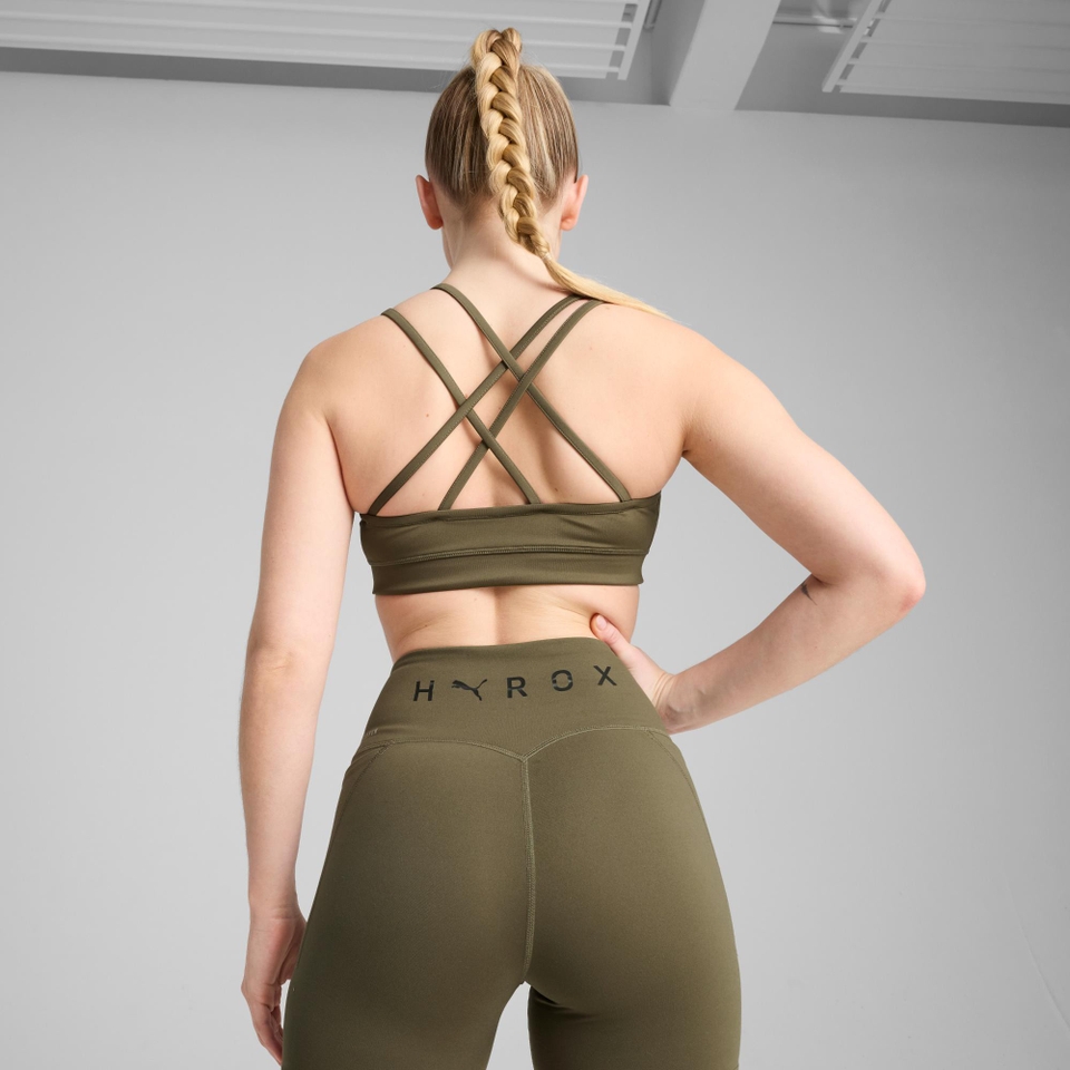W PUMA x HYROX MOVE STRAPPY BRA - Green
