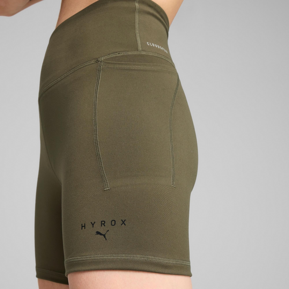 W PUMA x HYROX Cloudspun 3" Short Tight - Green