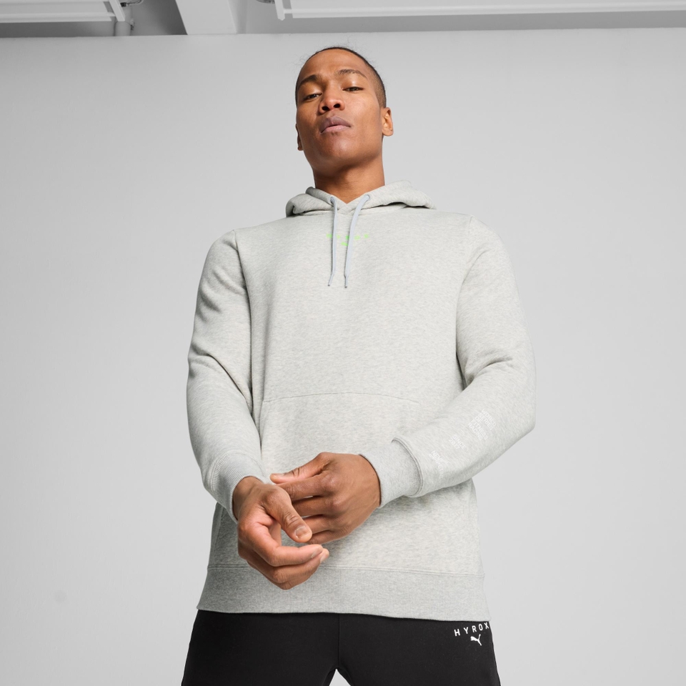 M PUMA x HYROX Heavyweight Hoodie - Grey