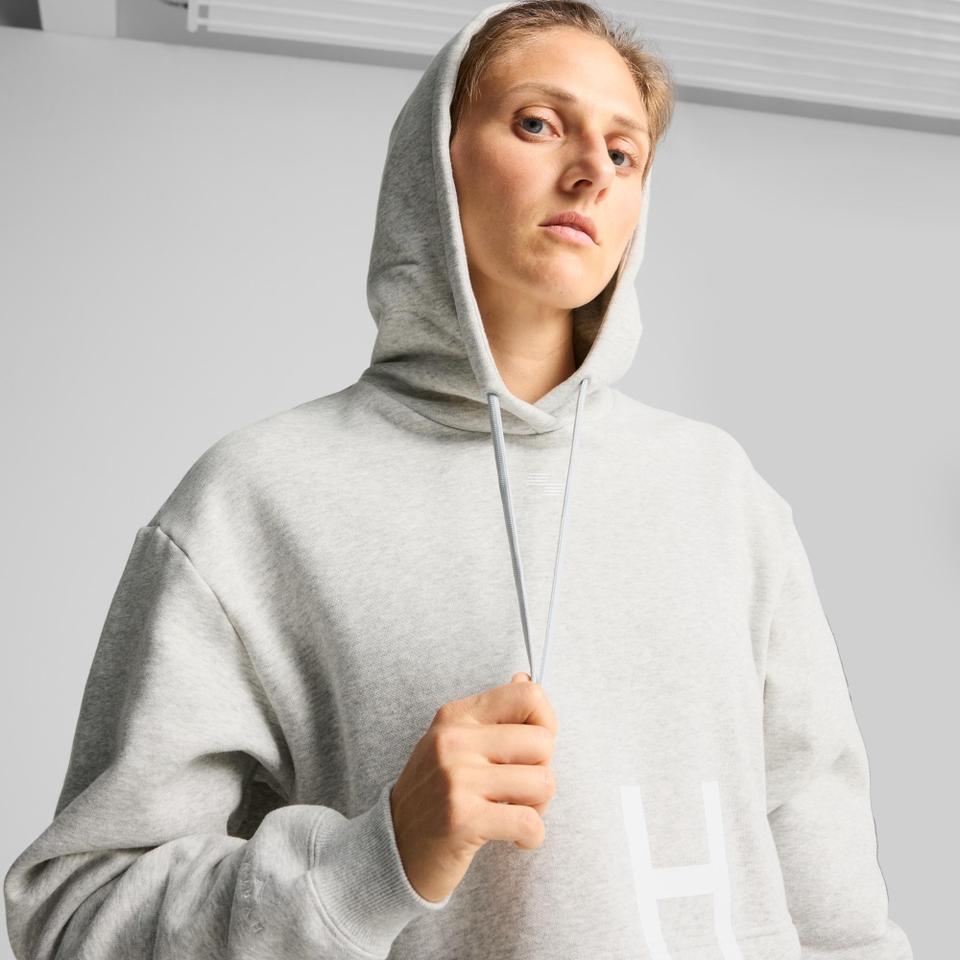 W PUMA x HYROX Heavyweight Hoodie - Grey