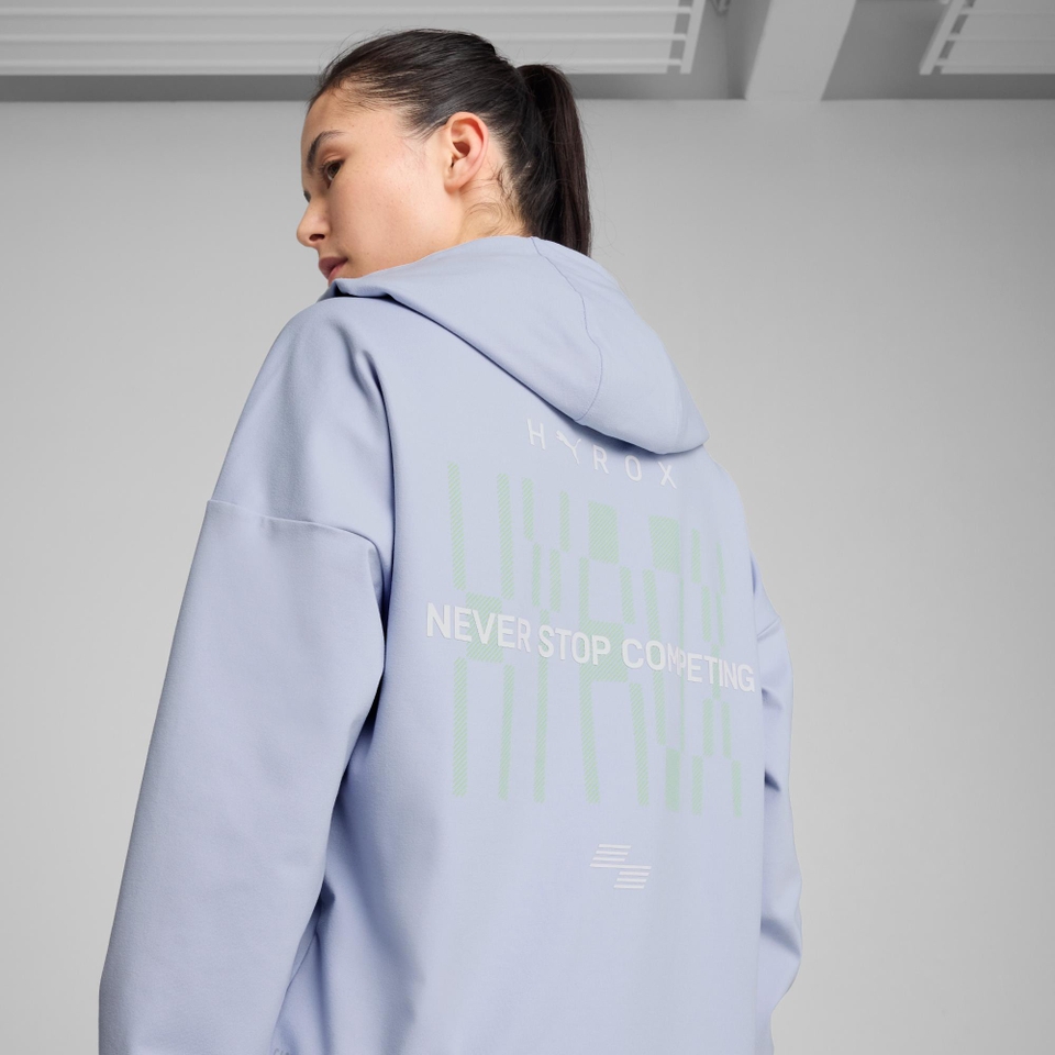 W PUMA x HYROX Cloudspun Hoodie - Blue