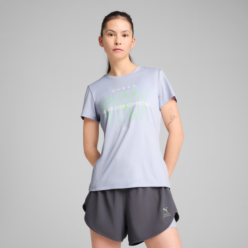 W PUMA x HYROX TAD TEE - Blue