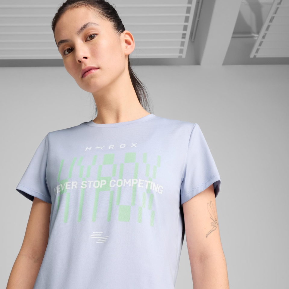 W PUMA x HYROX TAD TEE - Blue