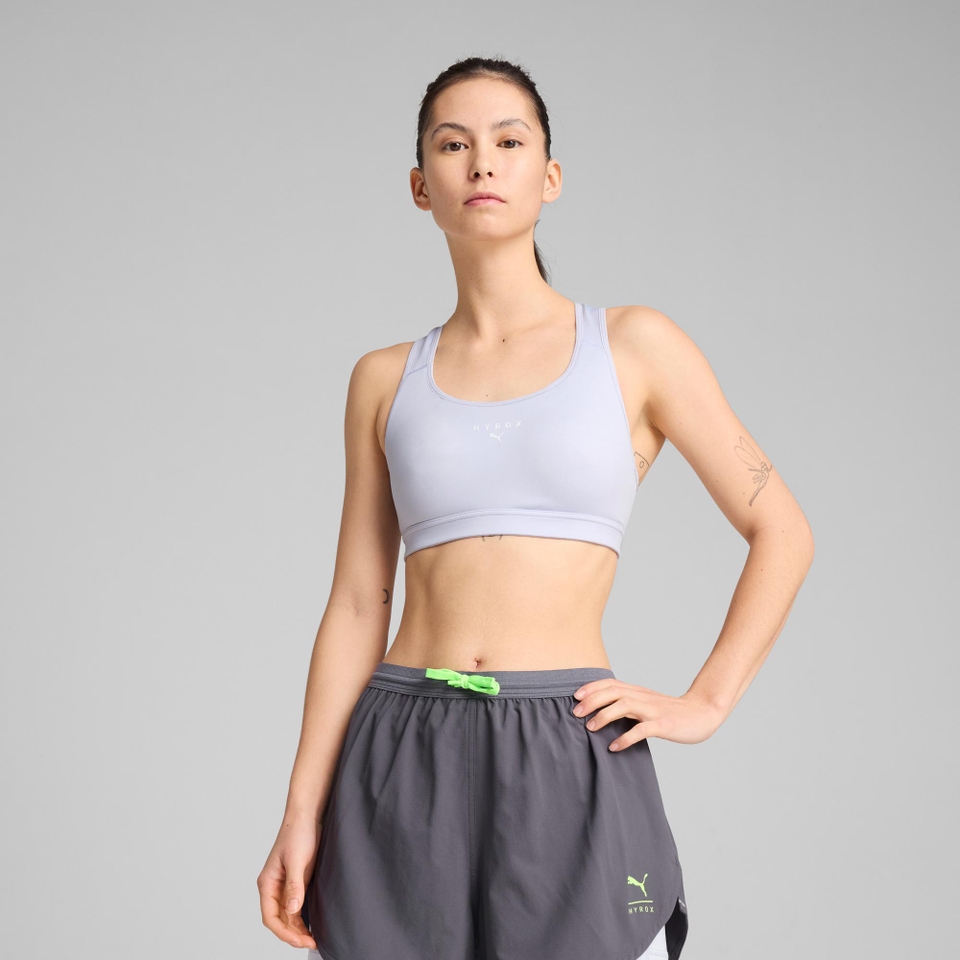 W PUMA x HYROX Mid Impact Bra - Blue
