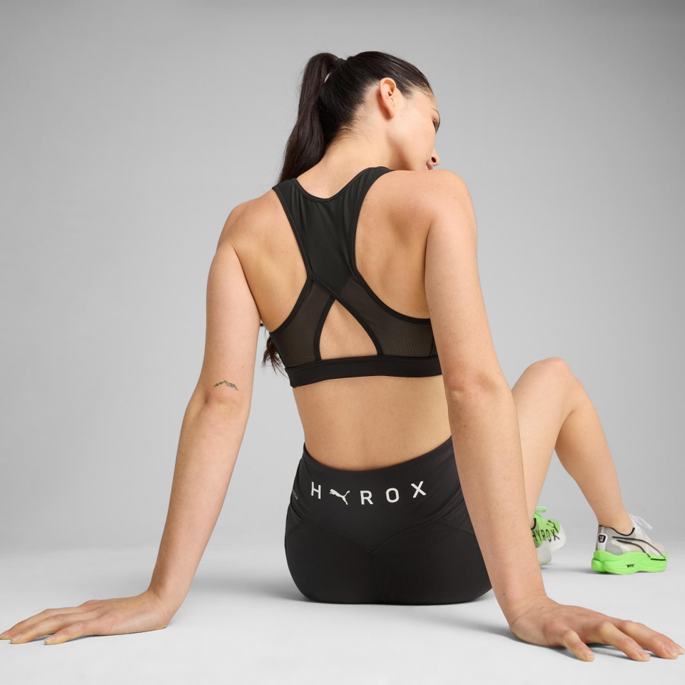 W PUMA x HYROX Mid Impact Bra - Black