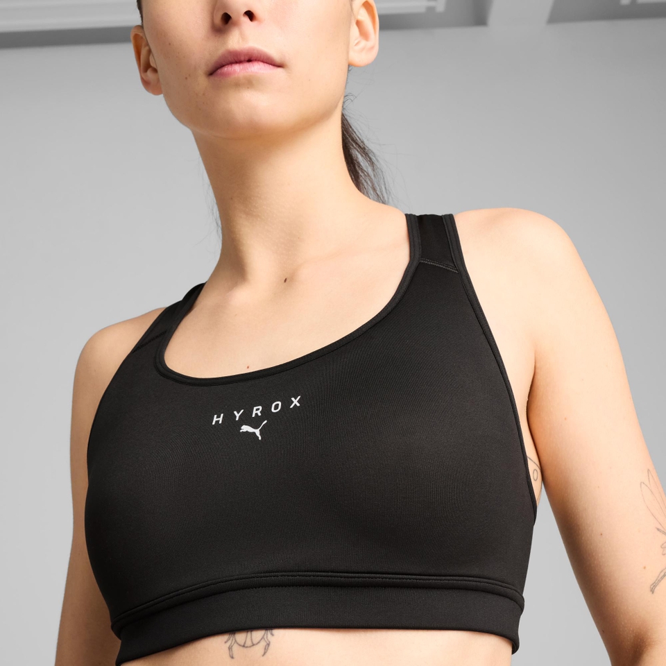 W PUMA x HYROX Mid Impact Bra - Black