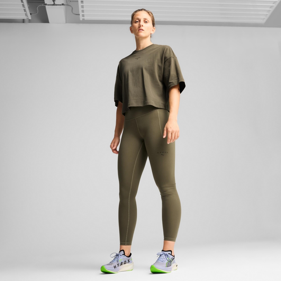 Womens PUMA x HYROX Oversize Tee - Green