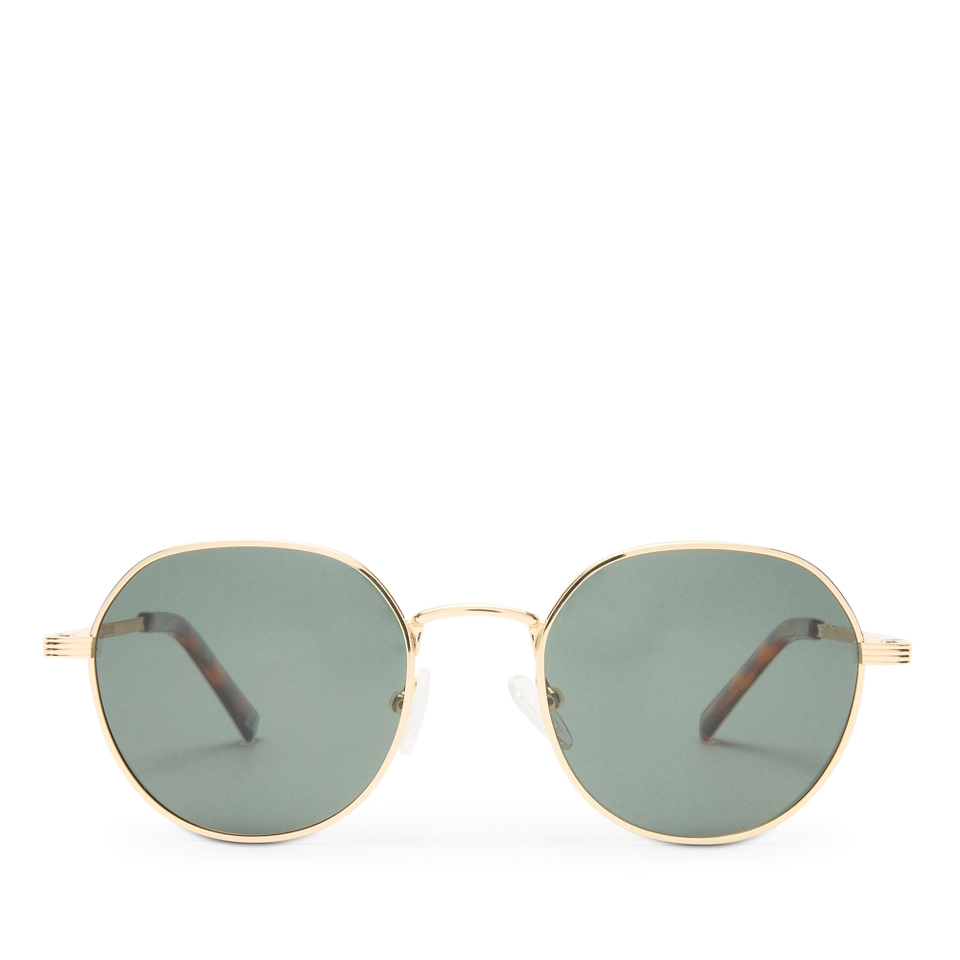 Le Specs Odyssey Gold-Tone Round-Frame Sunglasses