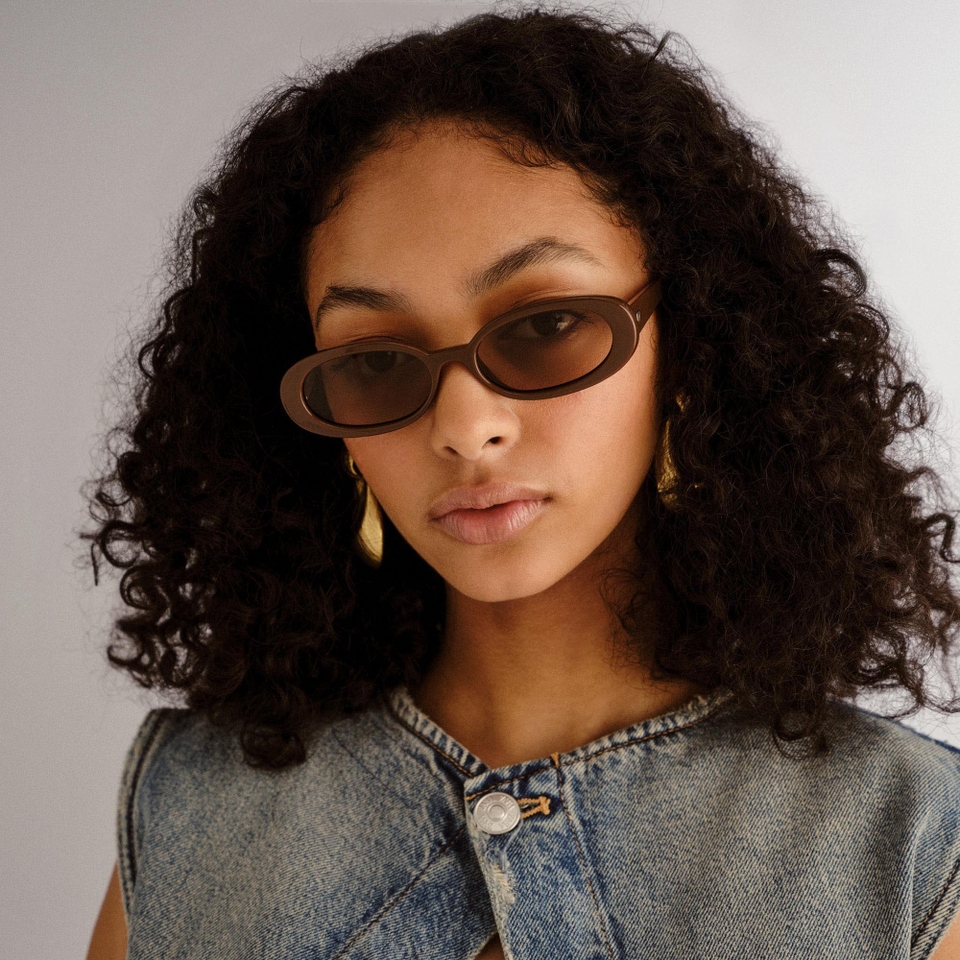 Le Specs Outta Love Polycarbonate Oval-Frame Sunglasses