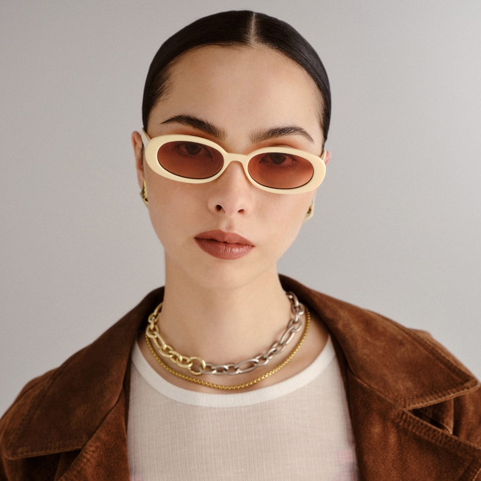 Le Specs Outta Love Polycarbonate Oval Sunglasses