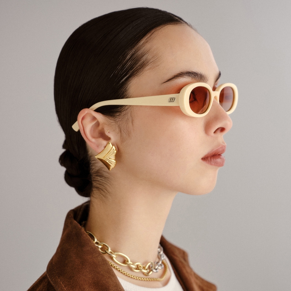 Le Specs Outta Love Polycarbonate Oval Sunglasses