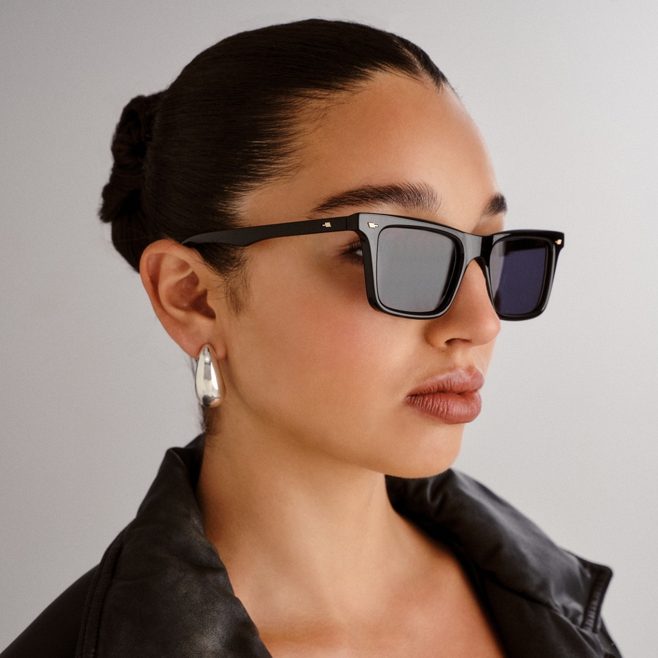 Le Specs Broski Acrylic D-Frame Sunglasses