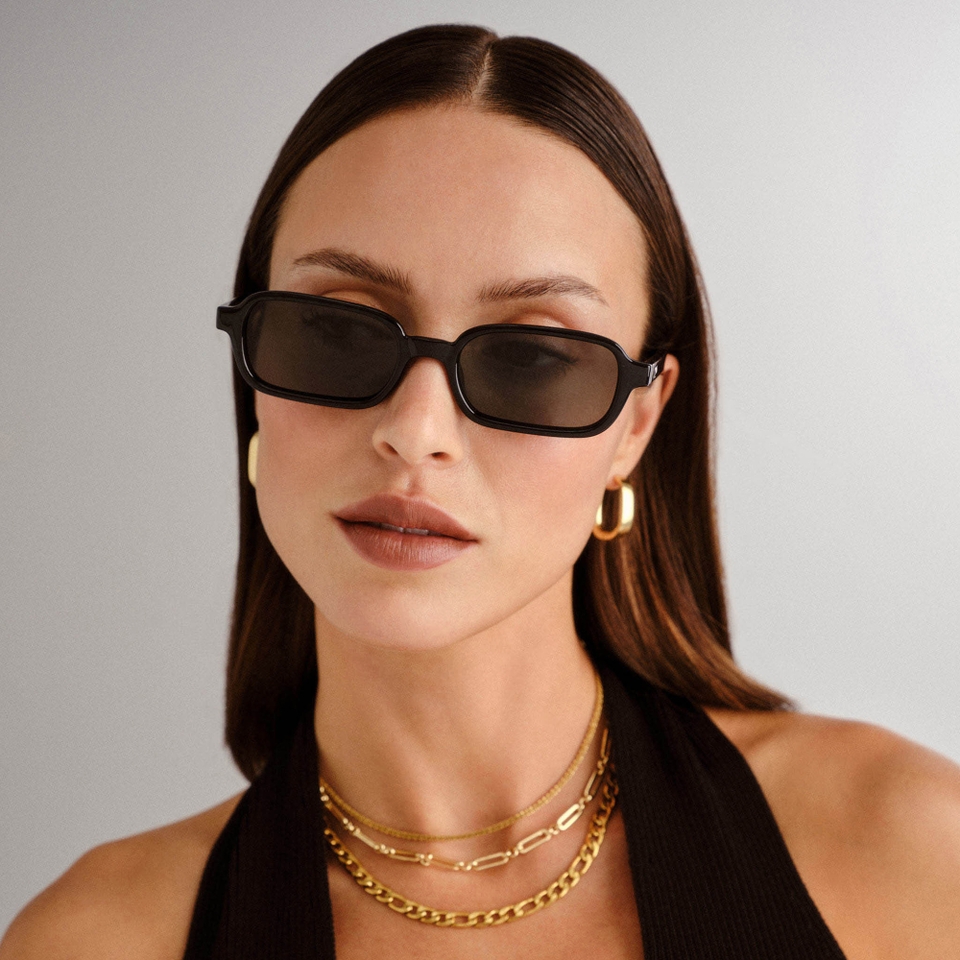 Le Specs Pilferer Polycarbonate Rectangle-Frame Sunglasses