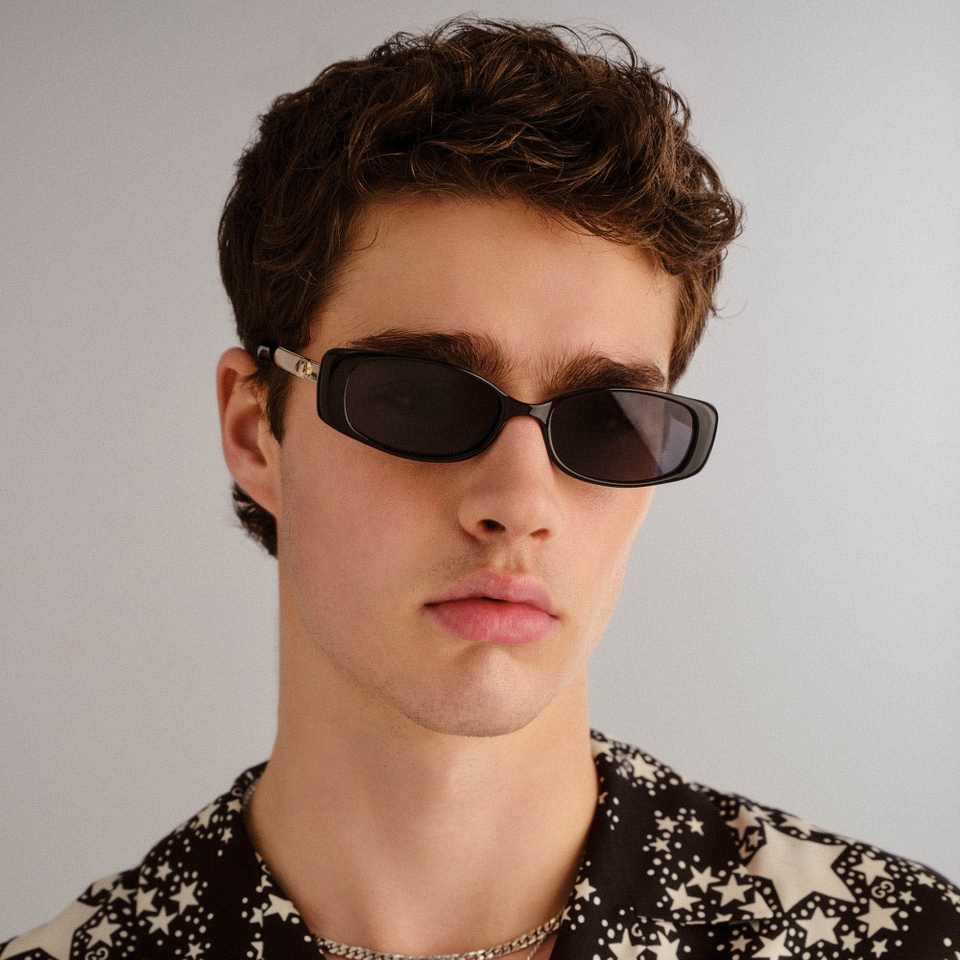 Le Specs Lil Starlight Polycarbonate Rectangle-Frame Sunglasses