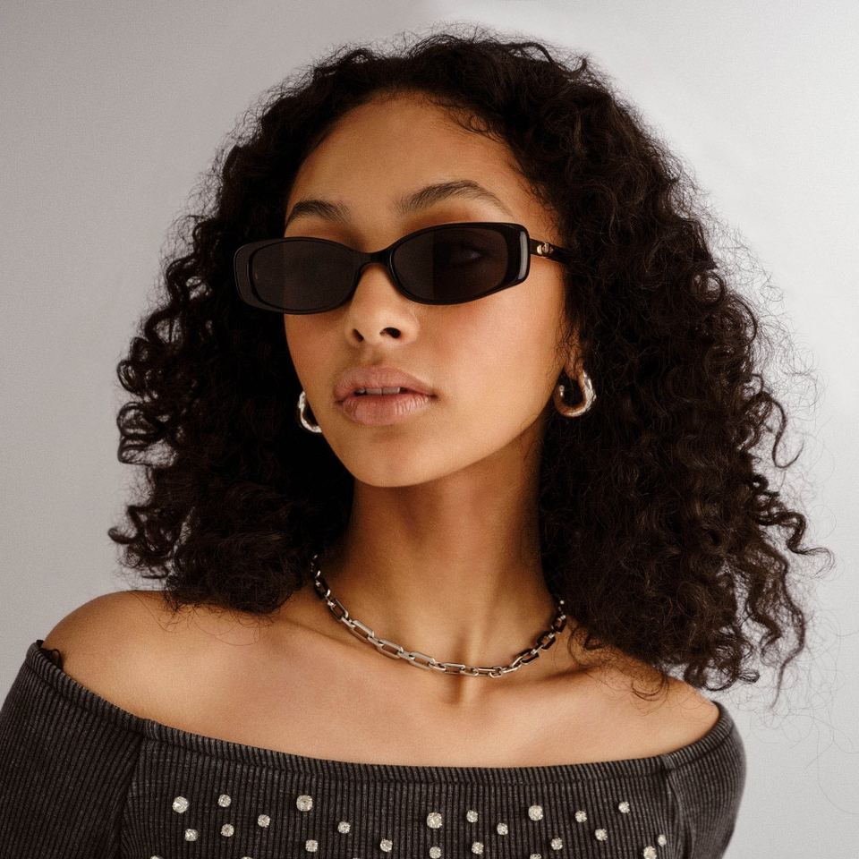Le Specs Lil Starlight Polycarbonate Rectangle-Frame Sunglasses