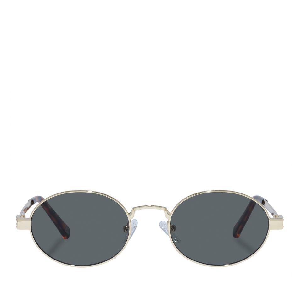 Le Specs Poseidon Deux Gold-Tone Oval-Frame Sunglasses