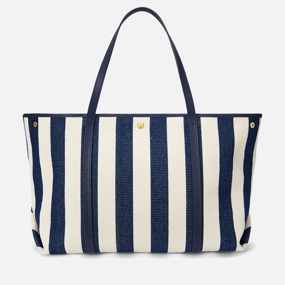 Lauren Ralph Lauren Emerie Herringbone Cotton Twill Extra Large Tote Bag
